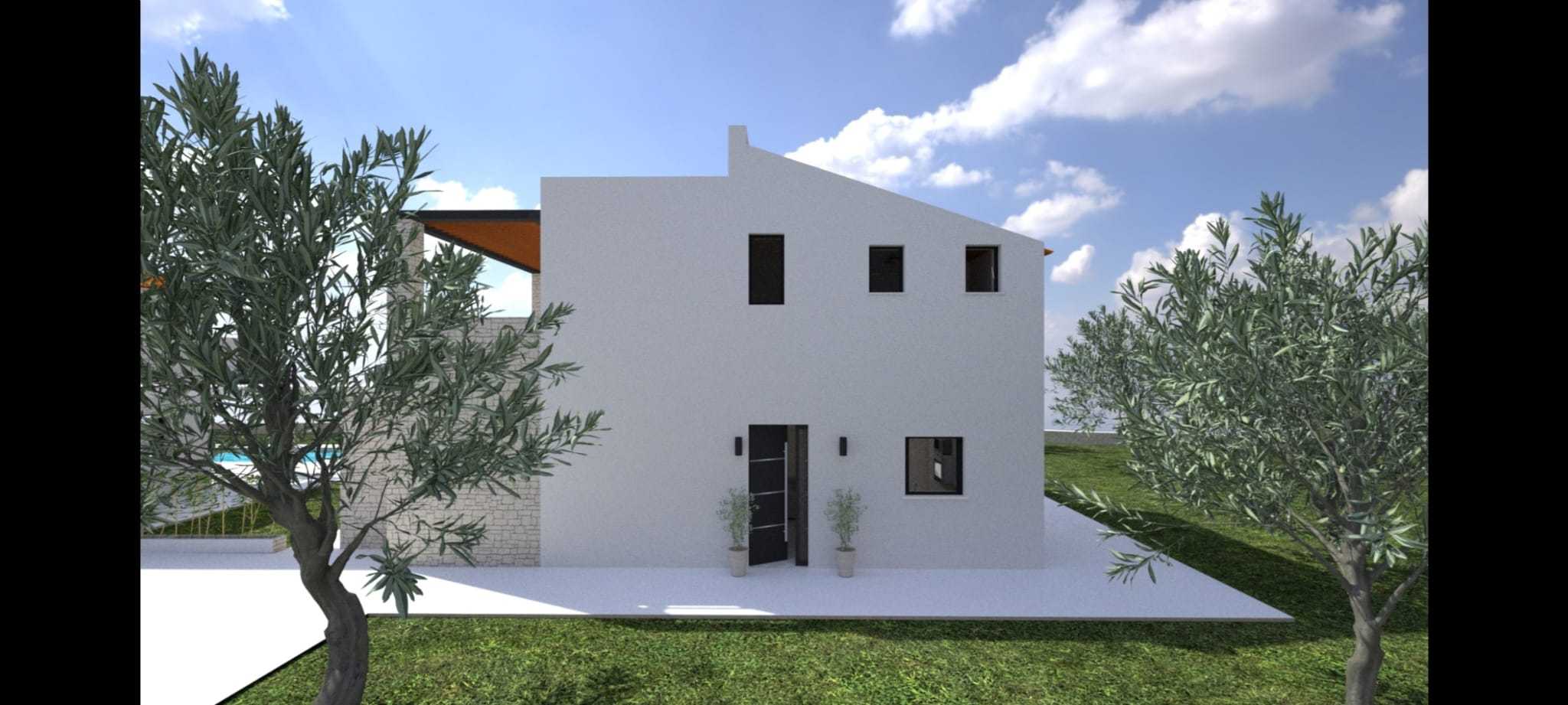 off plan stone villa in Chania Crete for sale with private pool and garden