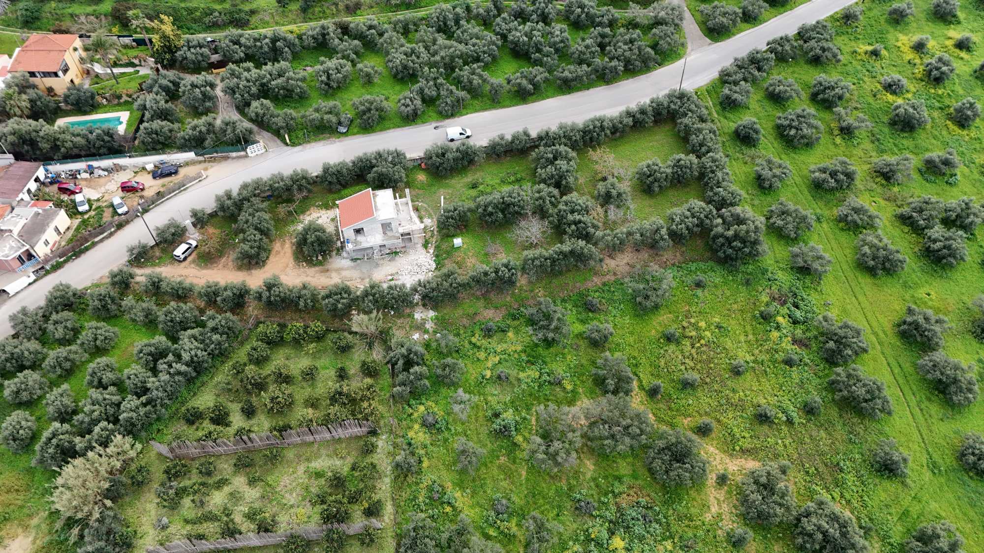 off plan stone villa in Chania Crete for sale with private pool and garden