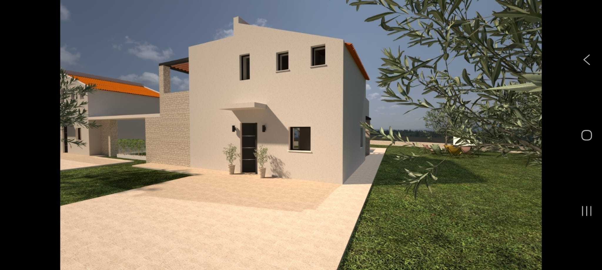 off plan stone villa in Chania Crete for sale with private pool and garden