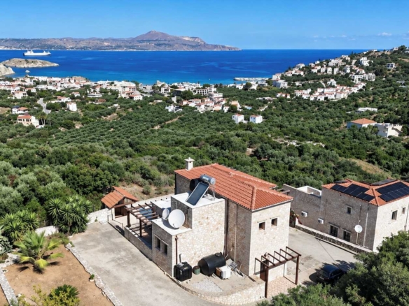Stone villa for sale in chania crete