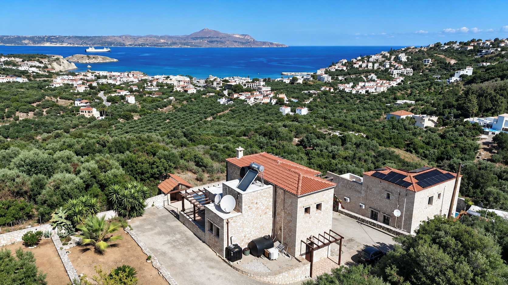 Stone Villa with Wide Open Sea Views close to the Beach !